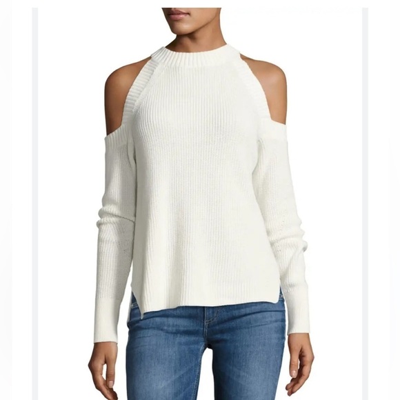 Rag & Bone Dana cold shoulder white knit sweater - Picture 4 of 12